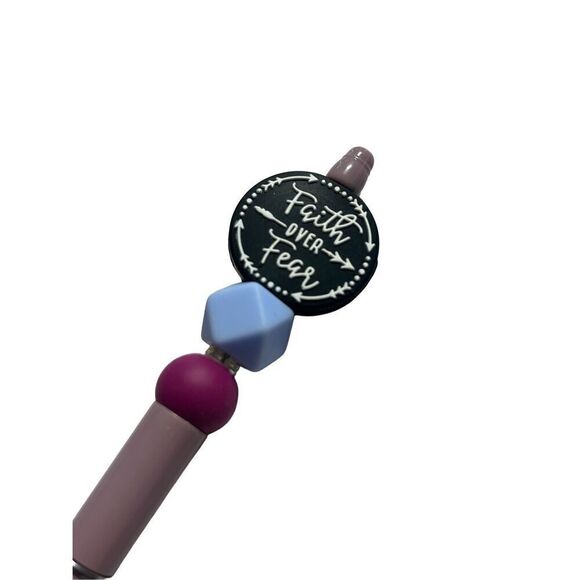 Faith over Fear chunky‎ bead pen - Picture 2 of 2
